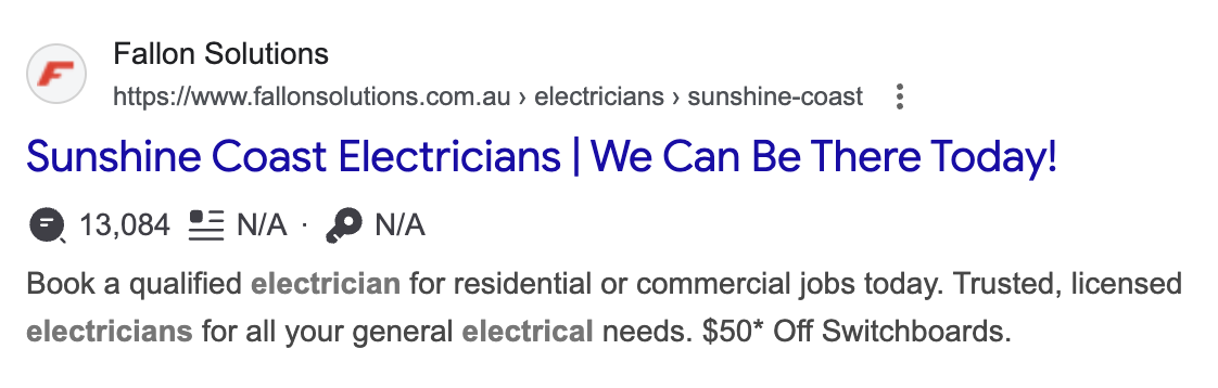 sunshine coast electricians headline